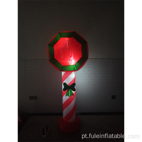 Papai Noel inflável de férias pare aqui para a decoração de Natal